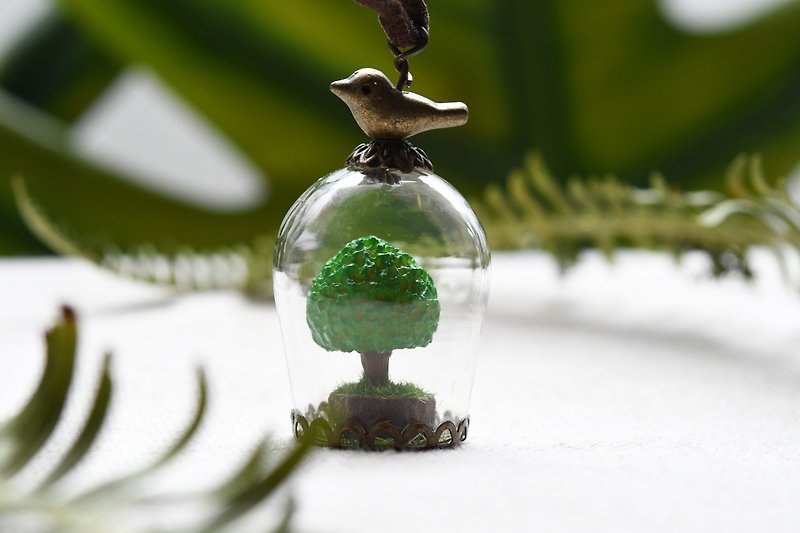 小圆树·模型·玻璃球项链