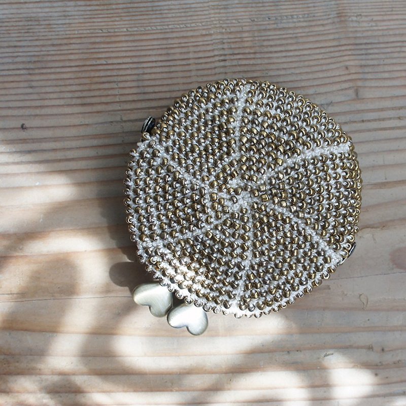 Ba-ba handmade Beads crochet coinpurse No.1069 - 零钱包 - 其他材质 金色