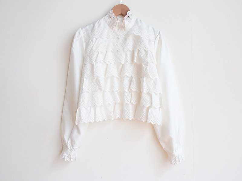 Vintage / 衬衫 / 长袖 no.320 tk - 女装衬衫 - 聚酯纤维 白色