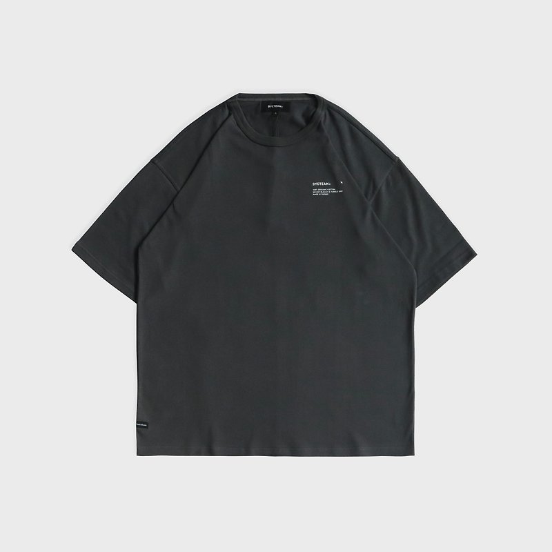 DYCTEAM - ORGANIC LOOSE TEE (dark gray) - 男装上衣/T 恤 - 棉．麻 灰色