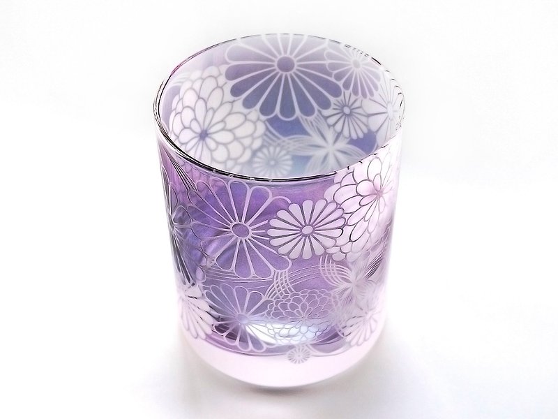 祝華菊【紫苑・泡沫】 - 茶具/茶杯 - 玻璃 紫色