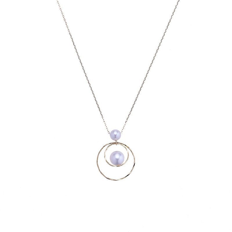 日本Akoya珍珠同心圆造型项链 - 项链 - 贵金属 