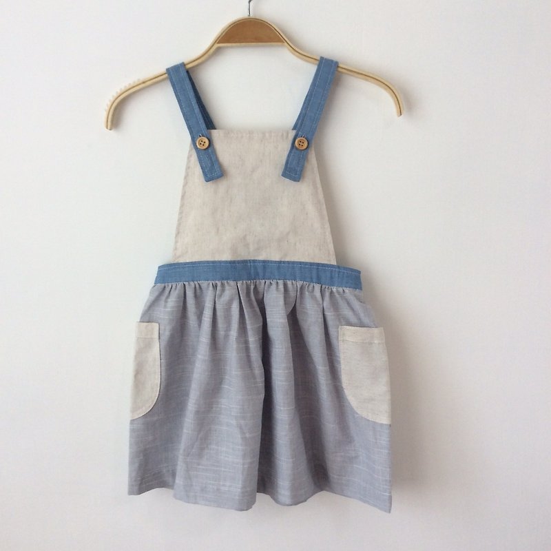 超可爱吊带裙 - 雪白款 （女童装、亲子装、送礼、宝宝） - 其他 - 棉．麻 银色