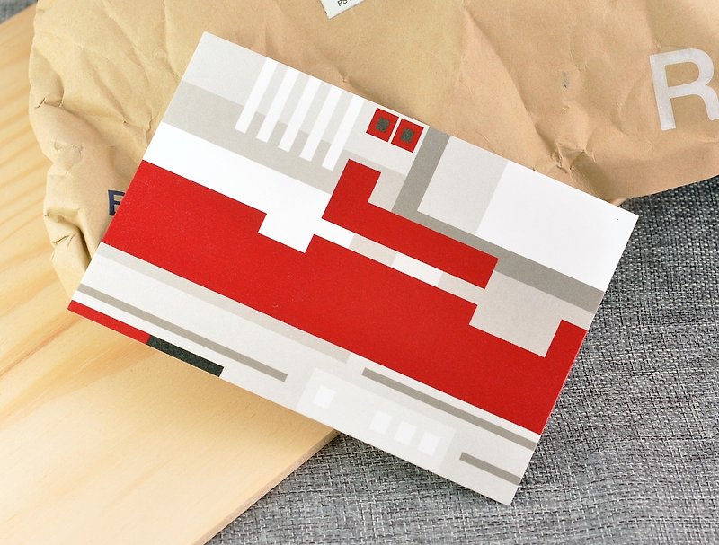 几何设计系列图案明信片我最爱的运动球鞋系列 - AM90 经典 - 卡片/明信片 - 纸 红色