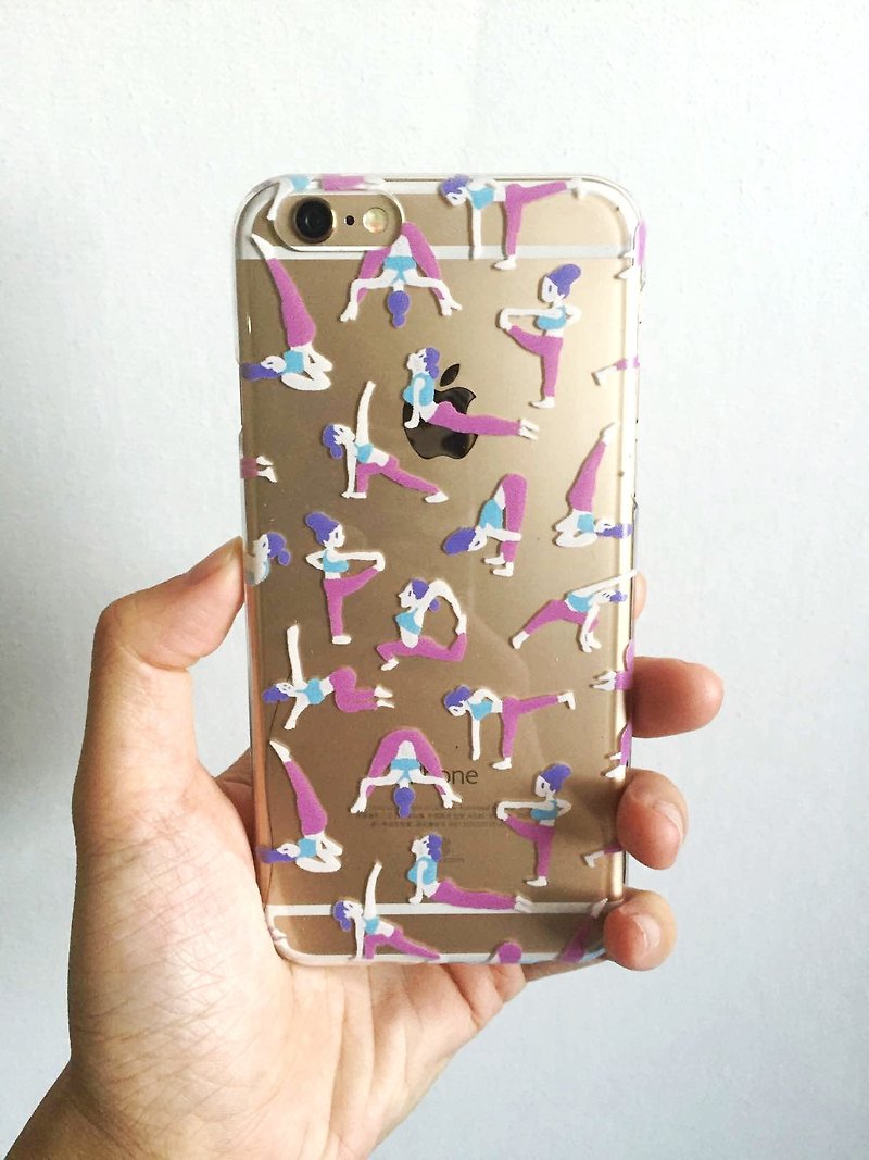 瑜珈女孩的透明手机壳-iphone7 - 手机壳/手机套 - 塑料 银色