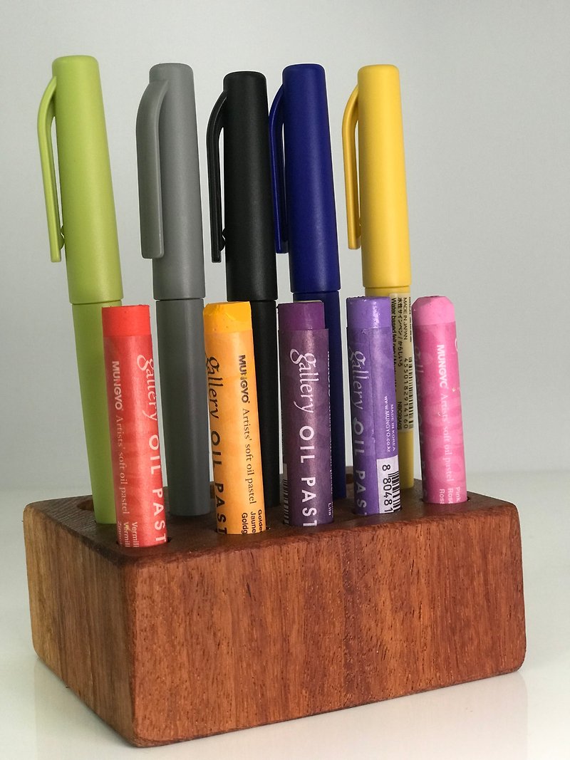独立木作 色铅笔、粉蜡笔 收纳笔座