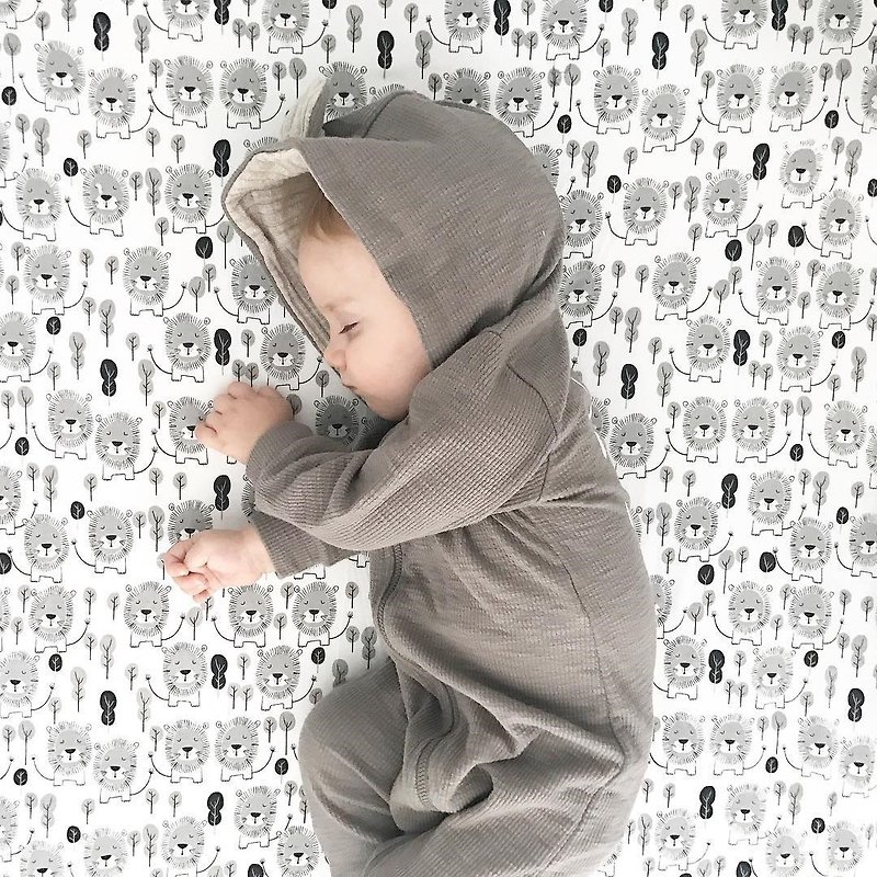 Mister Fly 婴儿床罩 手绘狮子 MFLY114 - 儿童家具 - 棉．麻 灰色