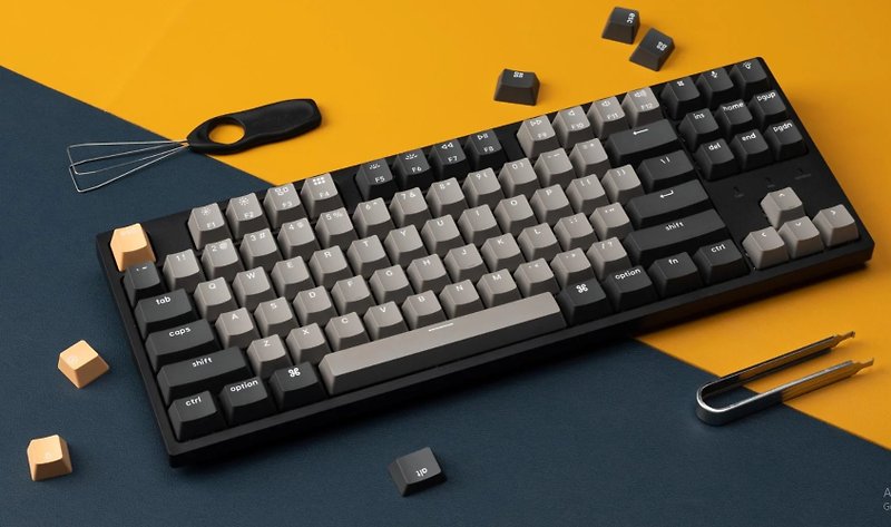Keychron QMK/VIA 有线机械键盘 (C1 Pro / C2 Pro ) - 电脑配件 - 聚酯纤维 黑色