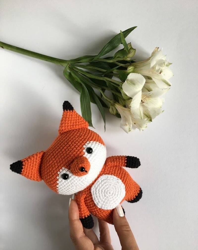 Fox toy,  fox baby plush, red fox figurine, handmade fox, baby gift. - 玩具/玩偶 - 其他材质 