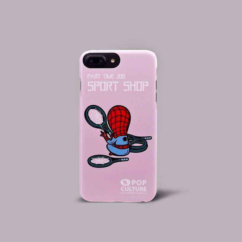 iPhone 8P/7P/6s Flying Mouse蜘蛛 轻薄贴身 雾面手机壳 手机套 - 手机壳/手机套 - 塑料 粉红色
