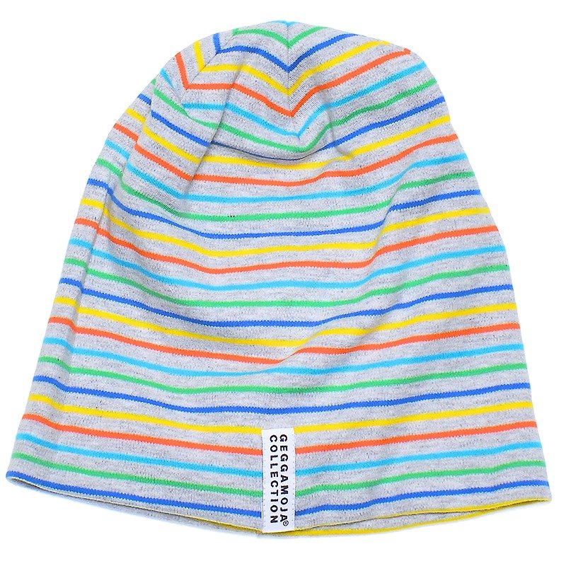 【北欧童装】瑞典有机棉内刷防水保暖毛层帽1岁至2岁 彩色条纹 - 婴儿帽/发带 - 棉．麻 多色