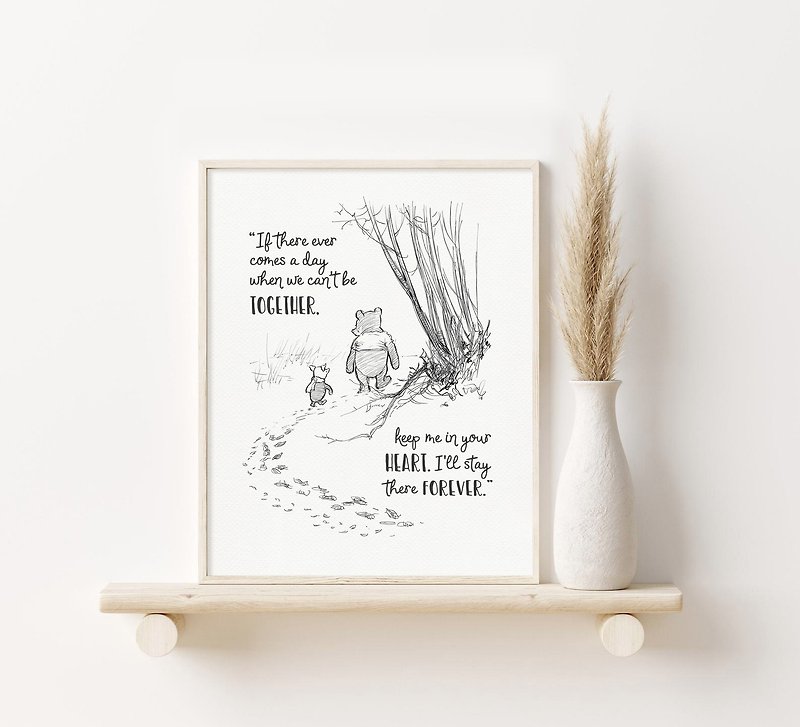 Vinnie the Pooh and Piglet, Thank You Gift, Winnie the Pooh Vintage Decor