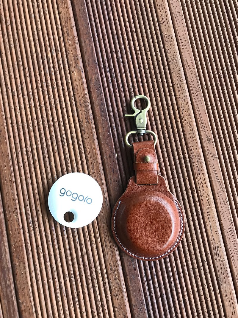 【玩皮女孩】经典咖Gogoro钥匙套 - 钥匙链/钥匙包 - 真皮 咖啡色
