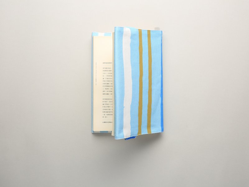 18K 大型书衣/涨潮 (W17×H23厘米) - 笔记本/手帐 - 棉．麻 蓝色
