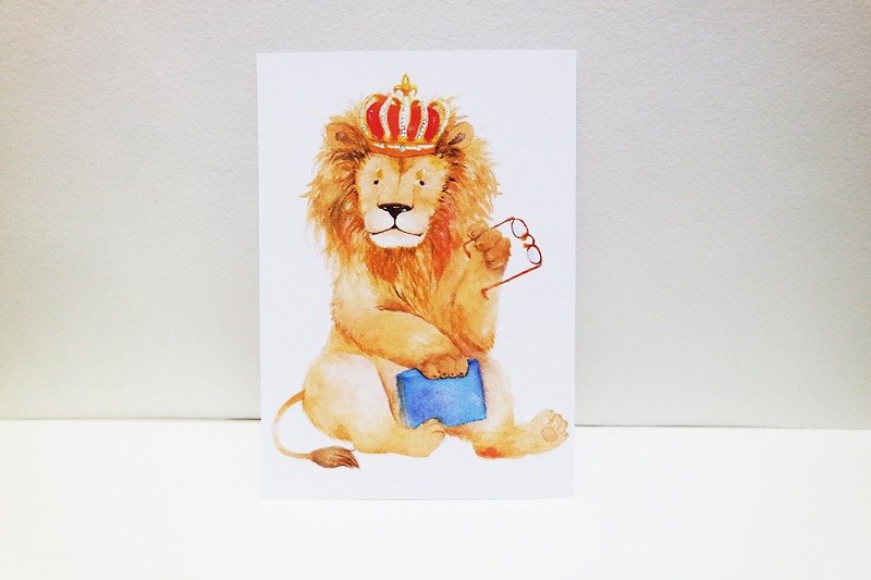 狮子国王的眼镜明信片 - 卡片/明信片 - 纸 