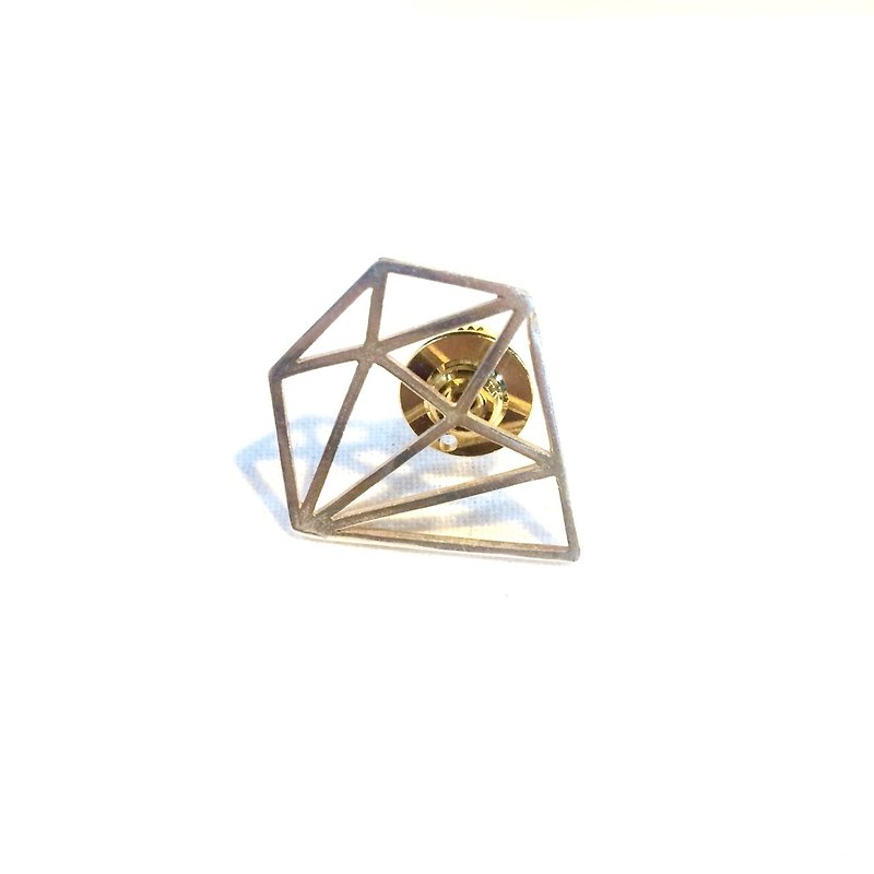 PRISM 幾何学ピンブローチ - 胸针 - 其他金属 银色