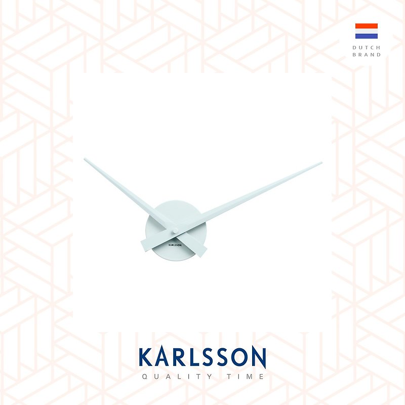Karlsson Wall clock Little Big Time White Mini - 时钟/闹钟 - 其他金属 白色