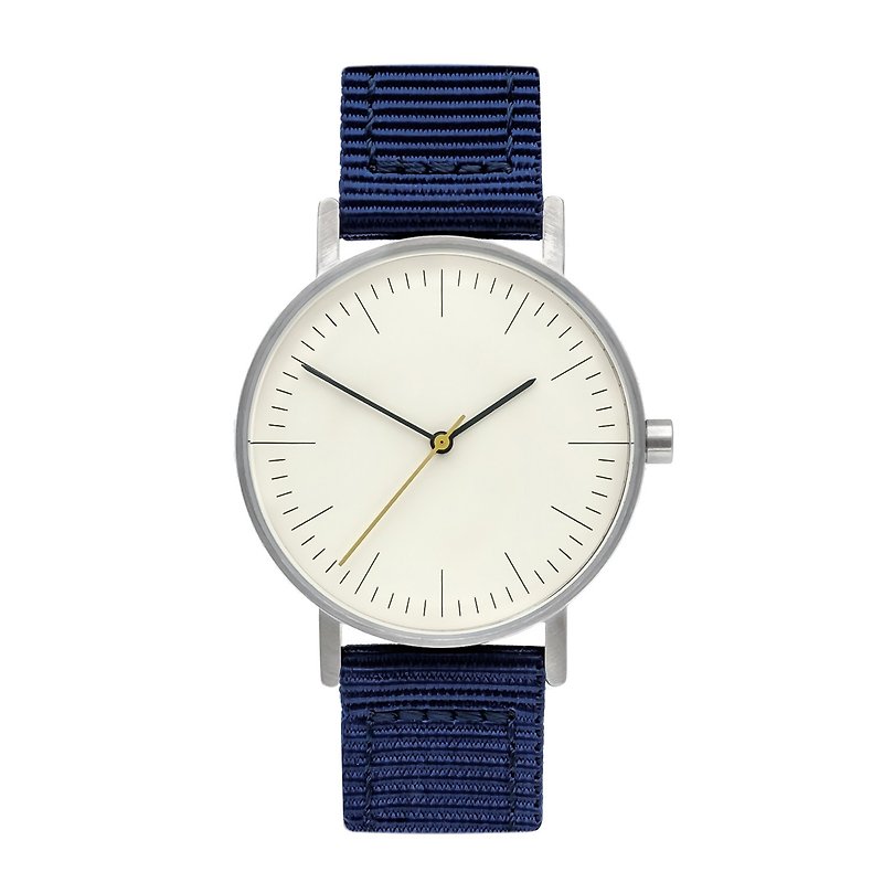 BIJOUONE B001系列 极简设计 森系冷淡复古风格手表 - 深蓝色表带 - 女表 - 不锈钢 蓝色