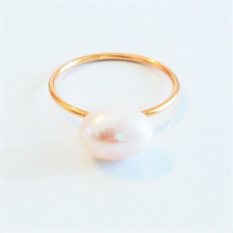 14kgf*BIG fresh water pearl ring  #10 #13 - 戒指 - 宝石 白色