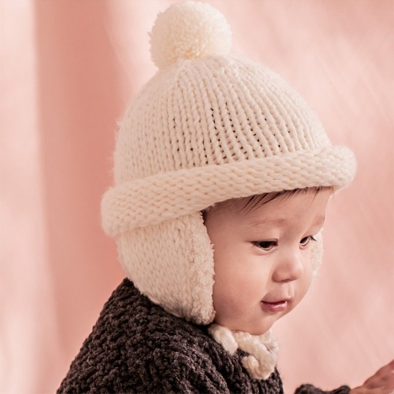 Happy Prince韩国制 Juare针织毛线婴儿帽 - 婴儿帽/发带 - 聚酯纤维 白色