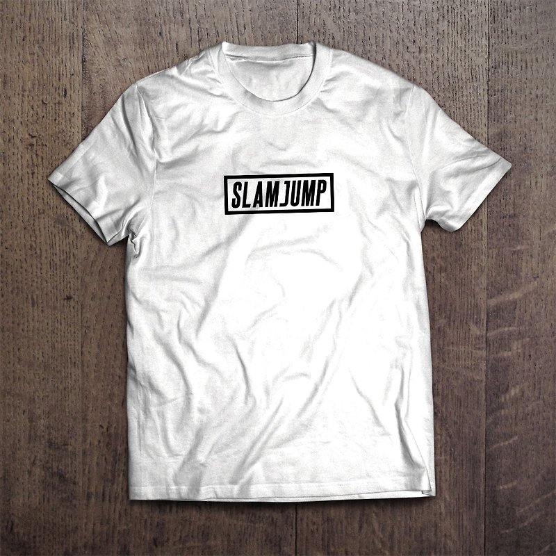 バスケットボールTシャツ SLAMJUMP - 女装 T 恤 - 棉．麻 白色