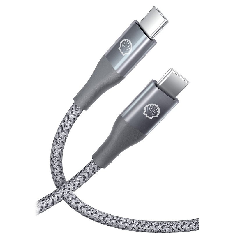 Shell 壳牌USB-C to USB-C反光充电传输线 15CM-1M-2M - 充电宝/传输线 - 尼龙 灰色