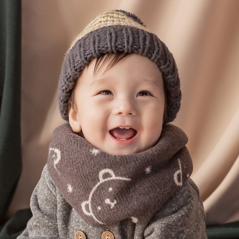 Happy Prince 韩国制 Twinkle Bear小熊保暖婴儿童围脖围巾围兜 - 围嘴/口水巾 - 聚酯纤维 多色