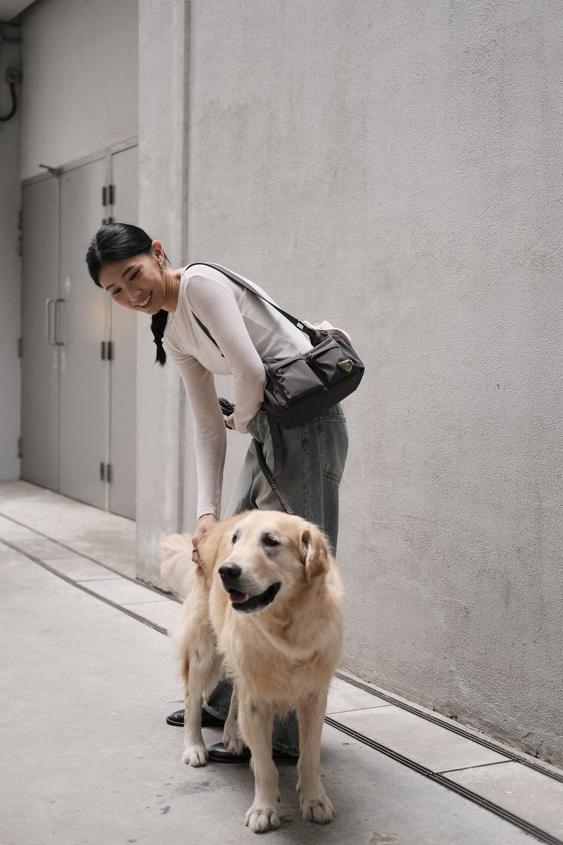 MONGSTER WALK BAG 遛狗外出包 宠物袋 - 深灰色 - 外出包 - 尼龙 灰色