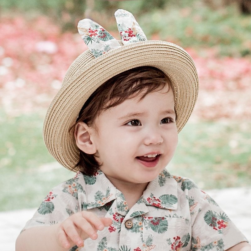 Happy Prince Adela婴童遮阳草帽 - 婴儿帽/发带 - 纸 卡其色