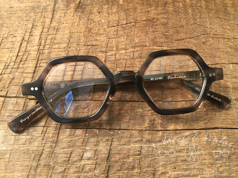 Absolute Vintage - Cochrane Street 阁麟街 六角粗框板材眼镜 - Gray 灰色 - 眼镜/眼镜框 - 塑料 
