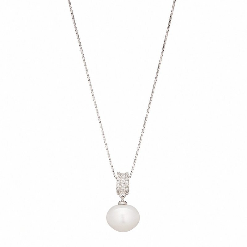 LUCIANO MILANO 珍珠之心 纯银项链 - 项链 - 其他金属 银色
