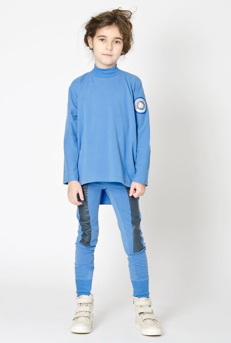 【瑞典童装】有机棉贴腿裤 3岁至8岁 蓝色 - 童装裤 - 棉．麻 