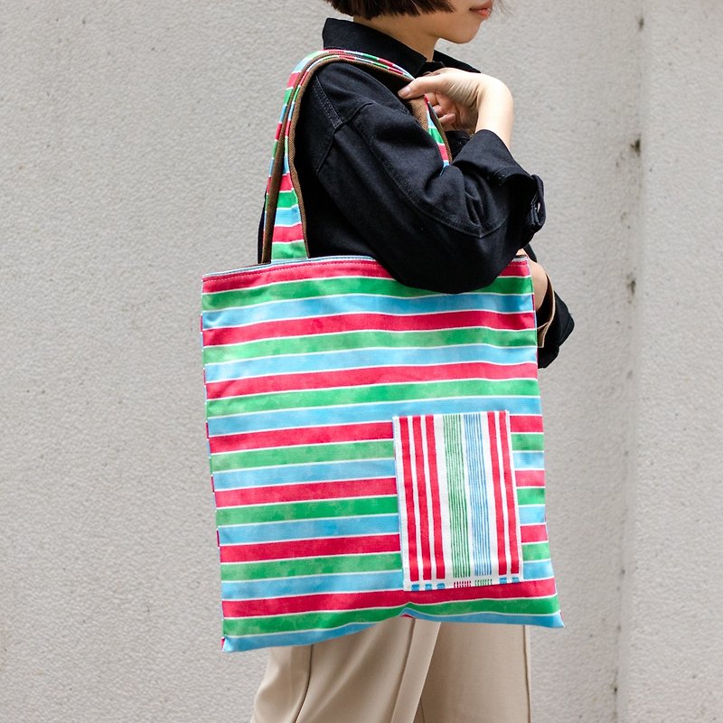 台式复古 茄芷帆布侧背包 (经典款) 台湾纪念品/礼物 - 手提包/手提袋 - 棉．麻 