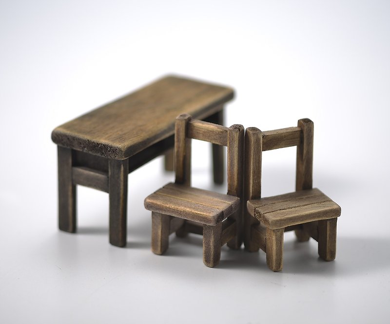 老课桌椅(订制) - 摆饰 - 木头 咖啡色