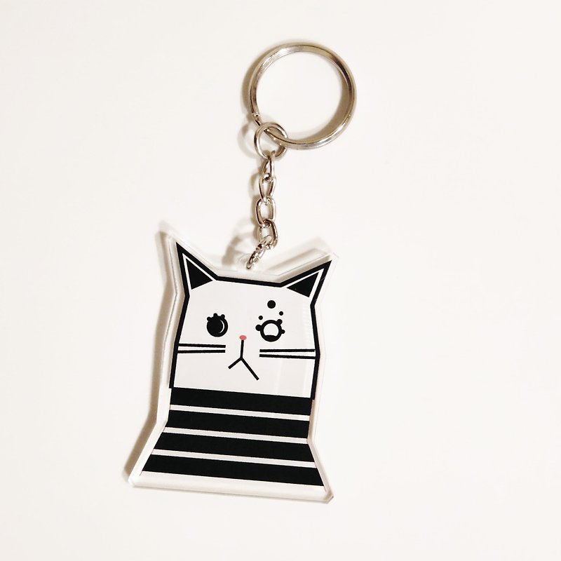 猫咪 猫 喵 钥匙圈  钥匙 环 圈 钥匙环 - 钥匙链/钥匙包 - 压克力 白色