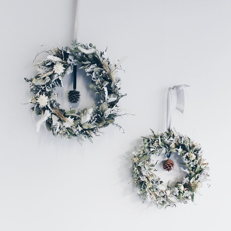 Xmas Wreath!【众神之王- Zeus】干燥花 花圈 布置 圣诞节 礼物 - 摆饰 - 植物．花 白色