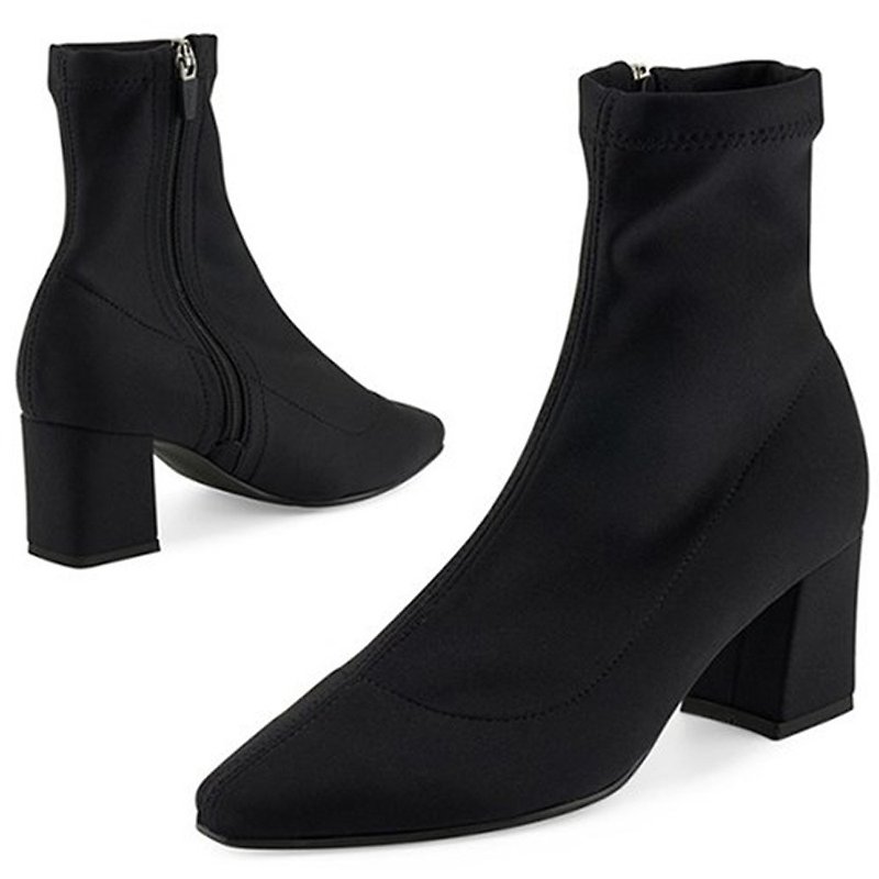 PRE-ORDER - SPUR 简约中筒袜靴 MF9017 BLACK - 女款短靴 - 其他人造纤维 黑色