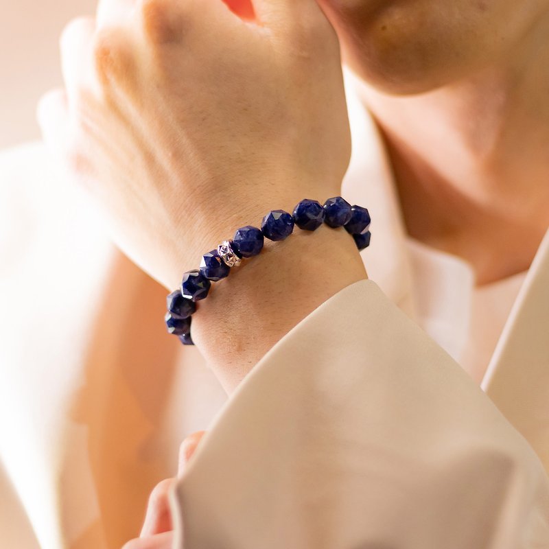 瑞典AWNL 蓝纹石 乌尔伯特 男士手链 - 手链/手环 - 水晶 蓝色
