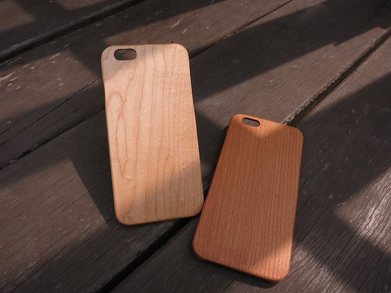 微森林．iPhone 6S 纯原木 木制手机壳-"枫木／山毛榉木"（基本木纹款） - 手机壳/手机套 - 木头 橘色