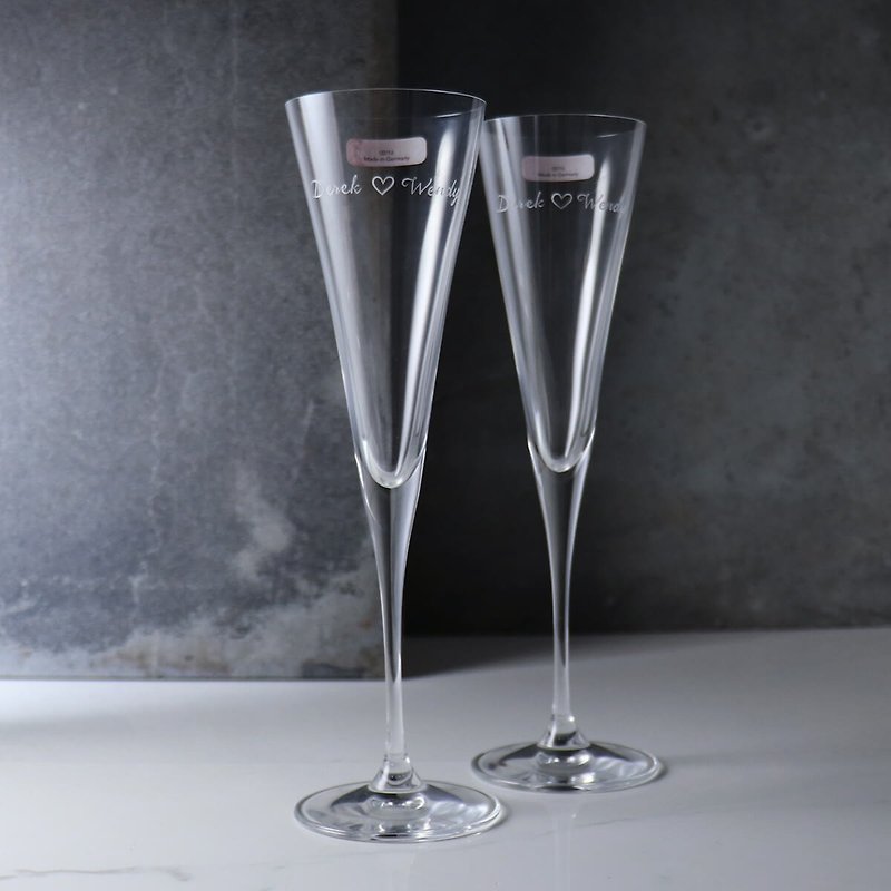 (一对价)165cc【德国Spiegelau婚礼】白金无铅水晶香槟结婚对杯 - 酒杯/酒器 - 玻璃 灰色