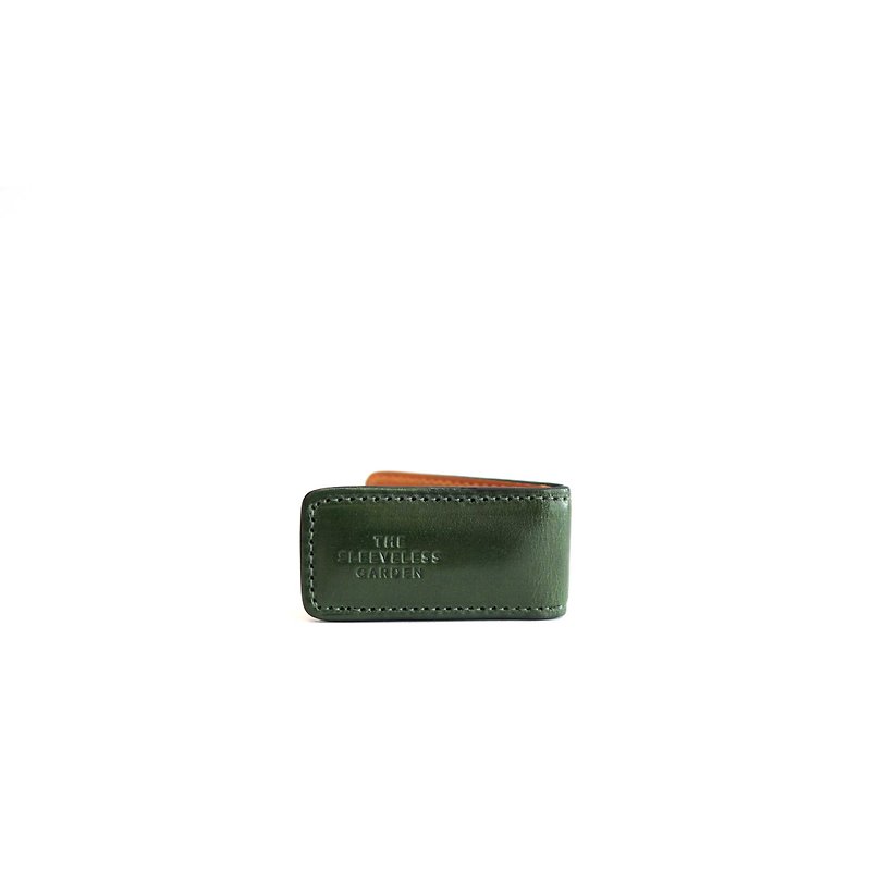 Magnetic clip /Green - 皮夹/钱包 - 真皮 绿色