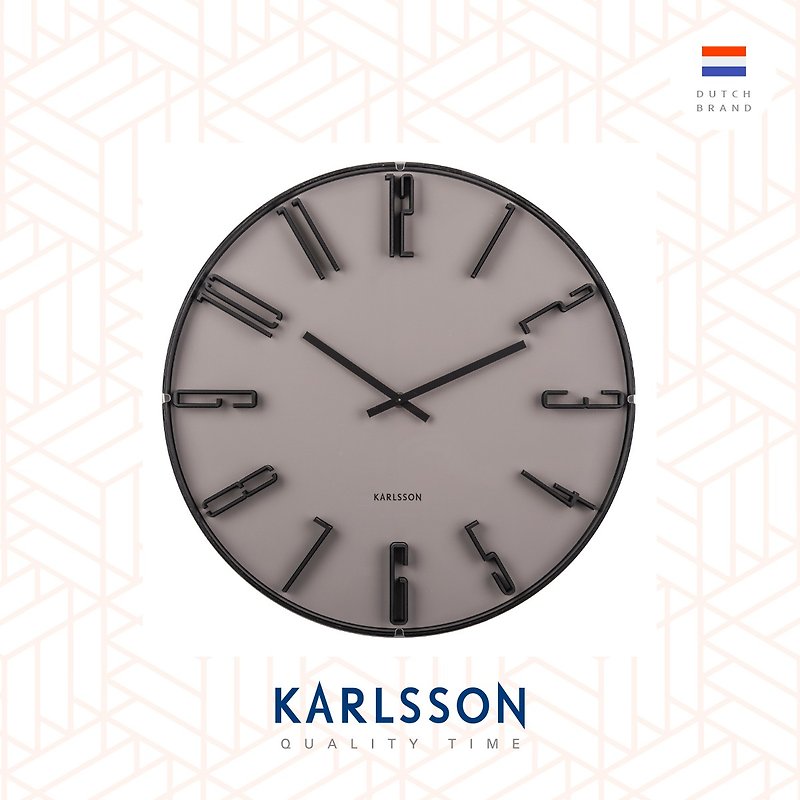 Karlsson, Wall clock Belt satin nickel, Design Boxtel Buijs