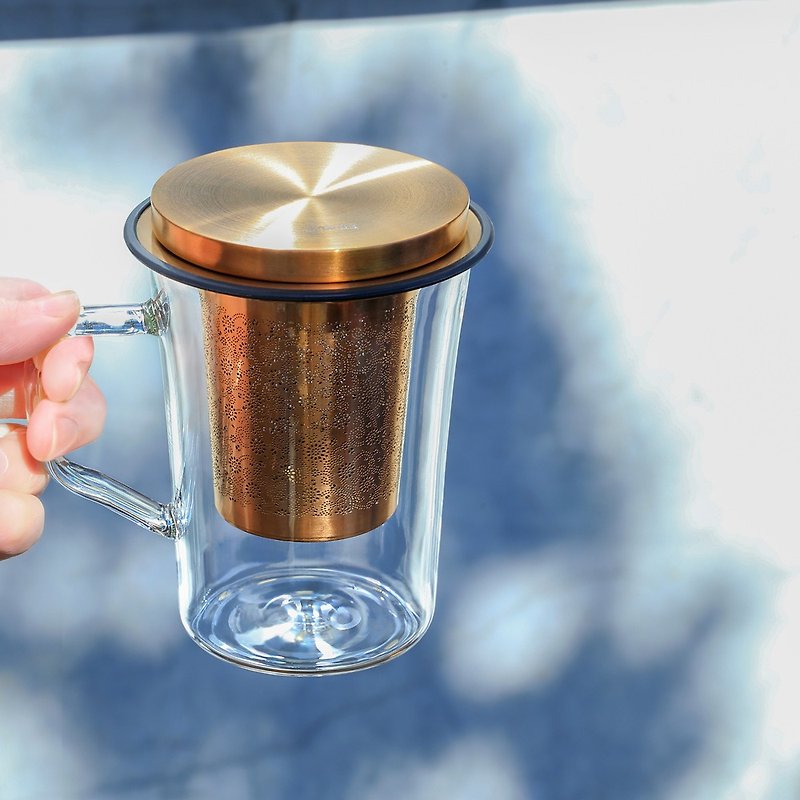 璀璨深藏滤茶杯(420ml) - 茶具/茶杯 - 玻璃 金色