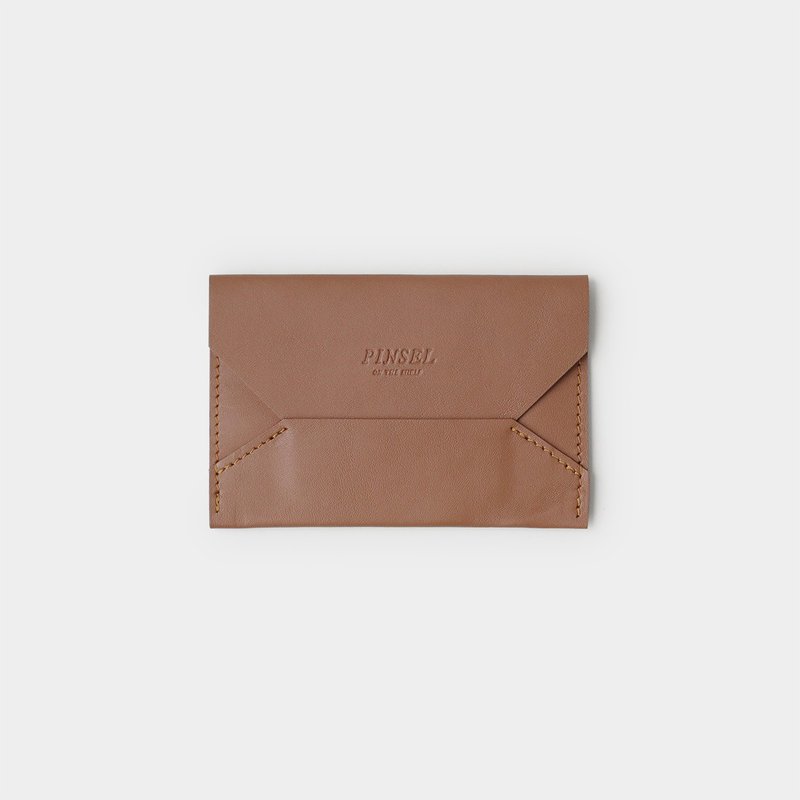 真皮 其他 咖啡色 - envelope card case : brown