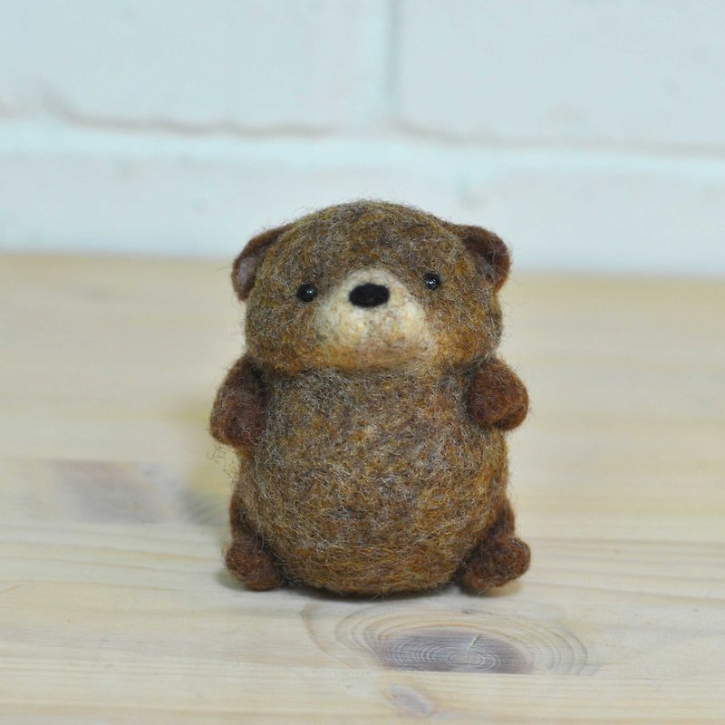 棕熊-羊毛毡摆饰 - 玩偶/公仔 - 羊毛 咖啡色