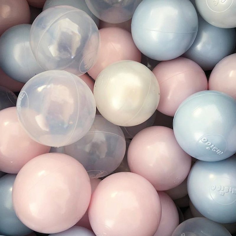 波兰Misioo彩色缤纷波波球-珍珠白( 一箱100颗) 和乳白色非常相似 - 玩具/玩偶 - 海绵 