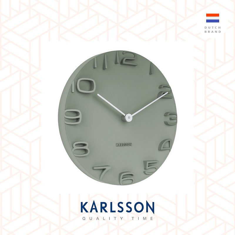 荷兰Karlsson Wall clock On The Edge green w. chrome hands - 时钟/闹钟 - 塑料 绿色