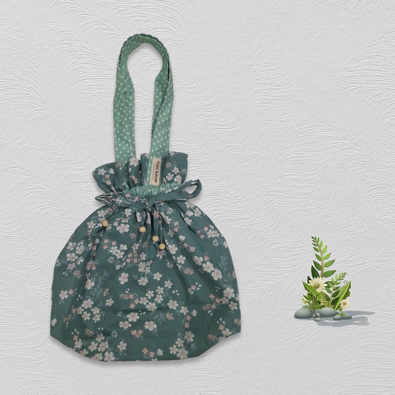 Drawstring bag, shoulder bag, floral pattern, casual bag, travel bag , Gifts