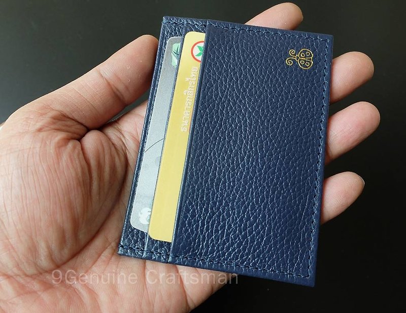 Blue Ladybug Credit card holder Carefully crafted of the Cow hide Full grain  - 皮夹/钱包 - 真皮 