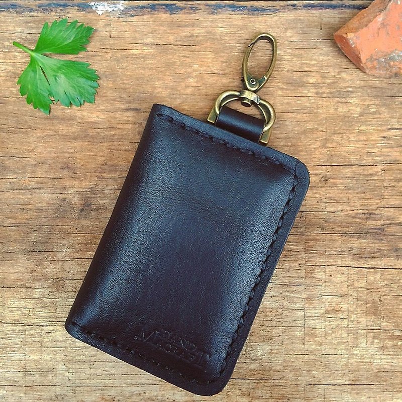 wallet keychain 2nd edition (color Dark Black) - 皮夹/钱包 - 真皮 